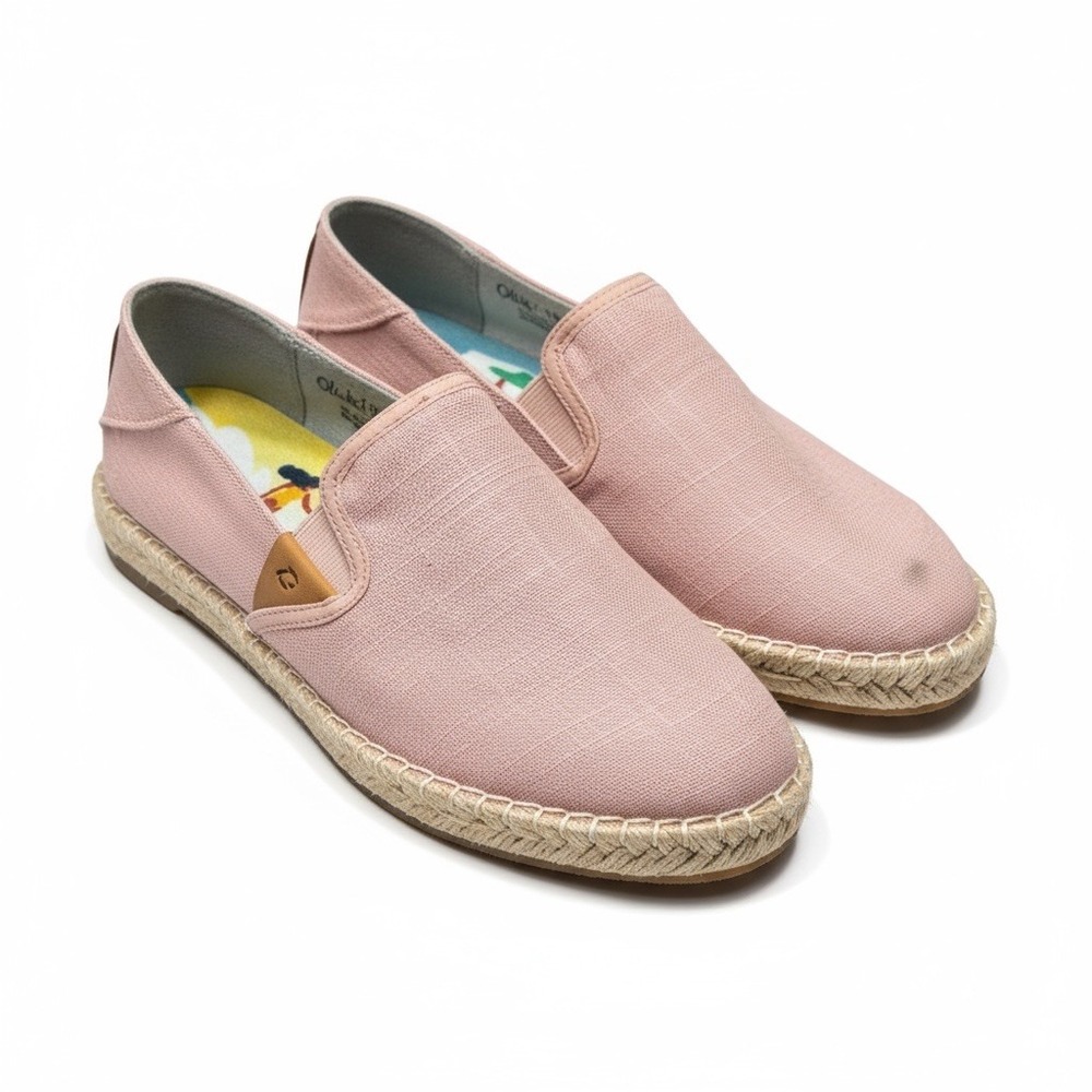 Olukai Kaula Pa'a Kapa Women's Slip-On Shoes, Pink Size 7 US NWT